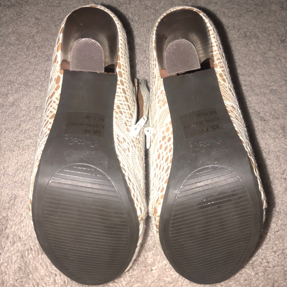 Crochet Lace Faux Leather Booties - Picture 10 of 13